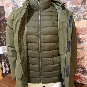 NEW Polo Ralph Lauren 3 in 1 Olive jacket Active System Coat Field Defender